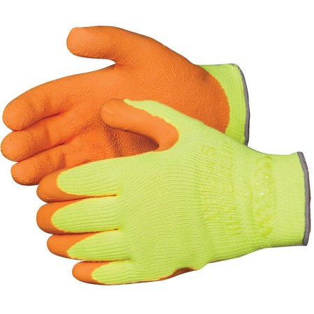 SHOWA Showa Atlas 317 Fluorescent YellowithOrange Latex-Coated Gloves 317XL-10